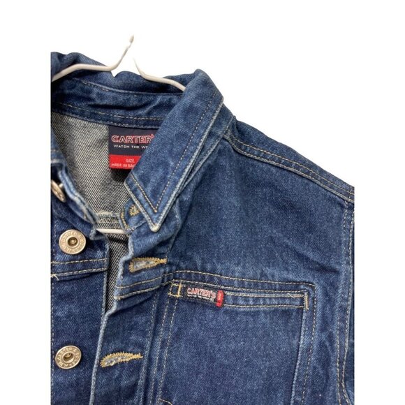 Carters Vintage Denim Blue Jacket Trucker Toddler Size 4 - Picture 2 of 10